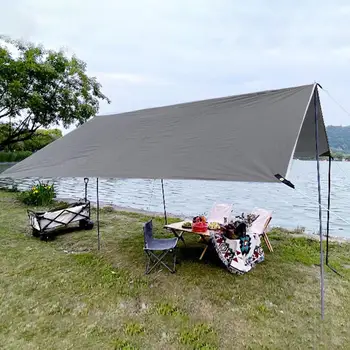 Tuch-Regen-Schatten-Pergola-1-Set Baldachin Wasserdicht, Feuchtigkeit-Beweis Faltbare Anti-UV-Sonnenschutz Oxford Camping Supply