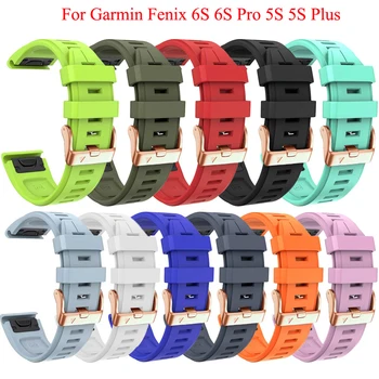 20MM Silikon Quick Release Armband Strap für Garmin Fenix 6S 6S Pro Uhr Easyfit Handgelenk Band Strap Für Fenix 5S 5S Plus Uhr
