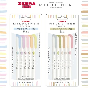 Japan ZEBRA WKT7 Original-Mildliner Double-Tip Marker Twin Tip Marker Studenten Schreibwaren Marker Stift