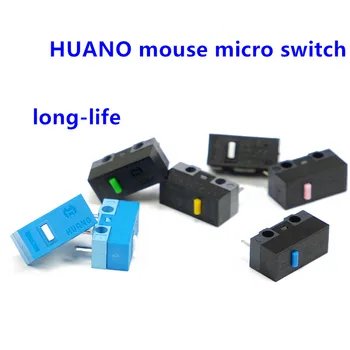 5Pcs/lot HUANO Maus micro Schalter Taste weiß gelb blau rosa grün dot blau shell weiß dot Allgemeines 3-polige Schalter