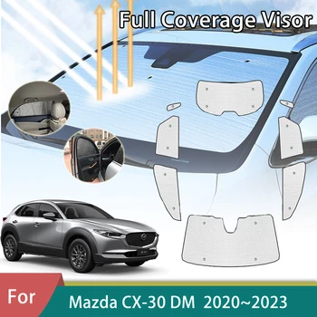 Auto Voller Abdeckung Sonnenschirm Für Mazda CX-30 CX30 CX-30-DM 2020 2021 2022 2023 Anti-UV Fenster Sonnenblende Windschutzscheibe Zubehör