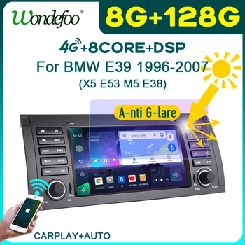 2 din Auto radio android 11 stereo Bildschirm Für BMW 5 Series E39 X5 E53 M5 7 Serie E38 1996-2007 Carplay Intelligentes system, 2din