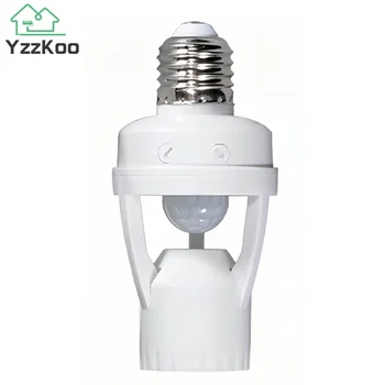 YzzKoo 360 Grad PIR Menschlichen Induktion Motion Sensor LED Night Lamp Socket, Base E27 AC 85V-265V Verzögerung Zeit Einstellbar Schalter