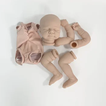 19 Zoll Reborn Puppe Kit Schlafendes Baby Pascale Lebensechte Weiche, Frische Farbe, Unfinished Unpainted Puppe Teile mit Körper Bebe Reborn