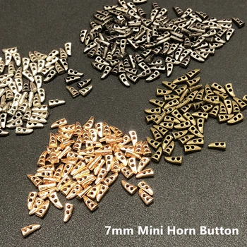 30PCS Metall-Knöpfe 7mm Handmade Mini Horn Taste für die DIY-Herstellung BJD Blyth Barbies Puppen Kleidung Mantel Nähen Zubehör