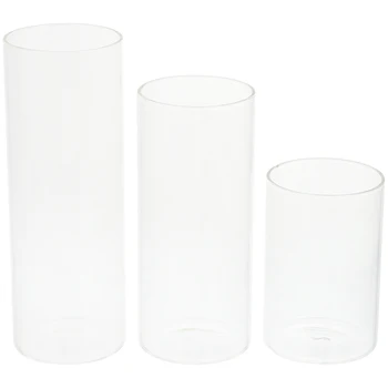 3pcs Klar Glas Zylinder Vasen Kerze Halter Tasse Tisch Blumen Vase für Hochzeit Tisch Dekoration Formale Abendessen zerbrechlich Produkt