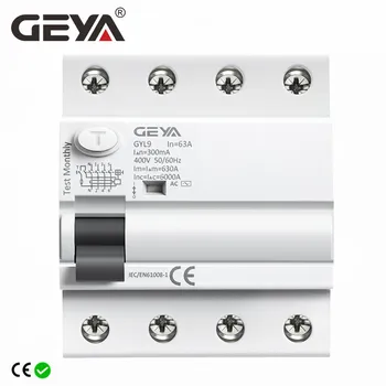 GEYA GYL9 AC Fehlerstromschutzschalter Elektromagnetische Differential Breaker Sicherheit Schalter 4P 40A 63A 100A