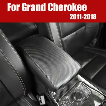 1pc Auto Carbon Fiber Center Console Armlehne Pad Abdeckung Innen Zubehör Für Jeep Grand Cherokee 2011-2018 Hohe Qualität