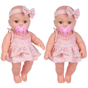 Weiche Touch Reborn Baby-Kinder Frisur Kleidung Spielzeug Abnehmbare Prinzessin Puppe