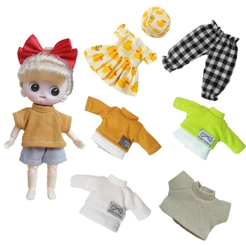 ob11 Kleidung für Puppen 16 cm YMY GSC Körper Molly Nendoroid Puppe Kleidung für BJD 11cm 1/12 Dress Shirt, Schlafanzug, Schlafbrille
