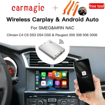 Wireless Carplay Ｍodule Box Für Citroen C4 Peugeot 308 SMEG Picasso DS4 DS3 508 208 2008 Android Auto Spiegel Link