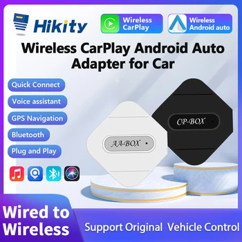 Hikity AI CarPlay Box Drahtlose CarPlay Android auto Adapter Mini Leichte Navigation GPS-Auto-Spiel-Streaming-Box