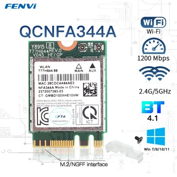 QCNFA344A 867Mbps 802.11 AC Bluetooth 4.1 WLAN Wireless WiFi-Karte Qualcomm Atheros QCNFA344A Dual Band Wi-Fi NGFF M. 2 Karte