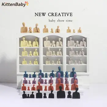 1set 1/12 Puppenhaus Miniatur Eine Familie Von Drei Modell-DIY-Möbel Dekor Zubehör 3 Größen