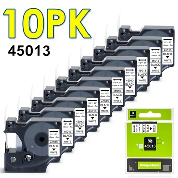 10PK 45013 für DYMO D1 Tape 45013 40913 43613 45018 6/9/12mm Label Tape Kompatibel für Dymo LabelManager 160 280 Label Maker