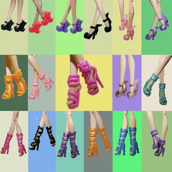 1pair Viele Stil Ihrer Wahl Mode-Design Schuhe Hohe Ferse Schuhe Für Monster High Puppen Sandalen Für 1/6 Monster Puppen