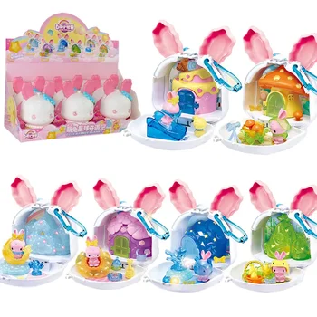 2023 Neue Kaninchen Blind Box Spielzeug Jewel Box Magic House Mädchen Überraschung Erraten, Make-Up Box Fairy Mini Szene Mädchen Puppe Dekoration Spielzeug