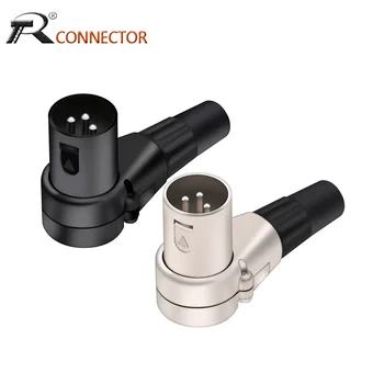 1pc 3Pins XLR Stecker/Buchse Micphone Stecker-Audio-Kabel-Anschluss Multi-Directional Stecker Rechten Winkel