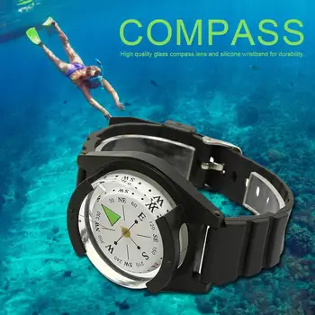 Wasserdicht Handgelenk Kompass für Outdoor Wandern Camping Tauchen Hohe Präzision Professionelle Handgelenk Tauchen Kompass 50 M/164FT überleben