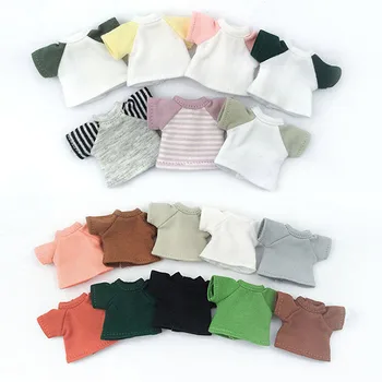 Mehrere Farben Ob11 Kleidung Reine Baumwolle T-SHIRT Color Block Short Sleeve Für Nendoroids, Obitsu 11, Gsc Molly, 1/12 Bjd Puppen
