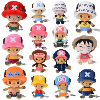 One Piece Plüsch Puppe Weichen PP Baumwolle Niedliche Kissen Luffy Chopper Cosplay Gesetz Sabo Sanji Plüsch Spielzeug Natürliche