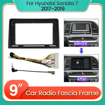 Android Auto Radio Fascia Rahmen Für Hyundai Sonata 7 LF 2017 2018 2019 Optionalen Kabel Dash Montage Panel Kit Für 9-Zoll-Host-Gerät