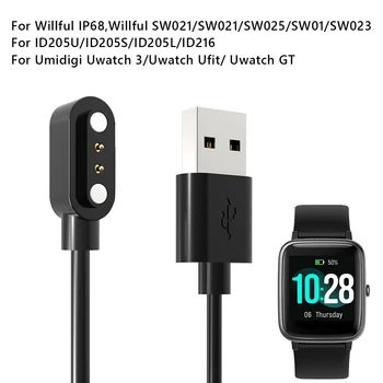 Magnetische USB Ladegerät Kabel Für Vorsatz IP68/SW021/SW025/SW01/SW023/ID205U/Umidigi Uwatch 3 Sport Watch Smart-Uhren