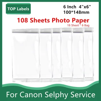 KP108IN 108 Blatt Foto Papier 6 Zoll Glatte Kompatibel für Canon Selphy CP1300 CP1200 CP910 CP900 CP760 Drucker Foto Papier
