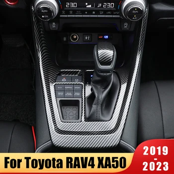 Für Toyota RAV4 XA50 2019 2020 2021 2022 2023 Auto Getriebe Shift Box Center Control Panel Abdeckung Rahmen Aufkleber Trim Streifen Zubehör