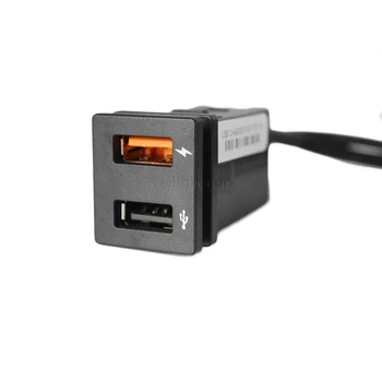 Auto-Ladegerät Dual USB-Buchse QC3.0 Schnelle Lade Schnell Lade USB Ladegerät für Toyota RAV4