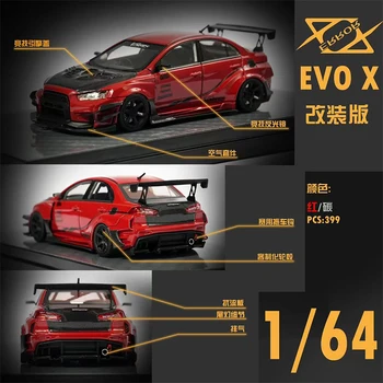 404-Fehler In Lager 1:64 Evolution EVO X VARIS Modifizierte Version Resin Diorama Auto Modell Sammlung Miniatur Carros Spielzeug