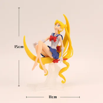 Anime Sailor Moon PVC Puppe Mädchen Spielzeug Kuchen Dekoration Action Modell Auto Ornament Kinder Weihnachten Geburtstag Geschenk