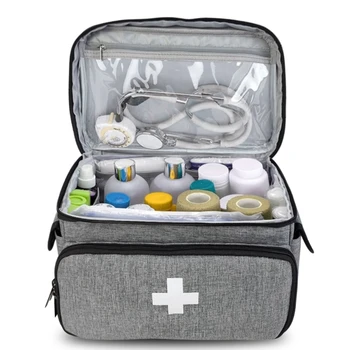 Hause Familie Erste-Hilfe-Kit Tasche Große Kapazität Medizin Organizer Box Lagerung Tasche Reise Notfall Überleben Leere Portable Home F