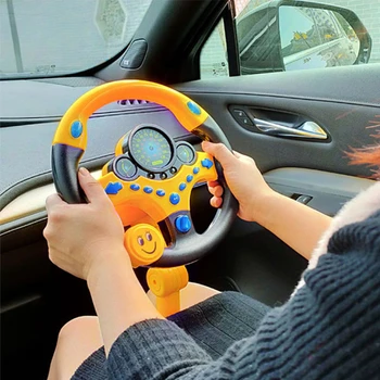 Infant Glänzende elektrische Simulation Lenkrad Spielzeug mit Licht Sound Kinder Frühe Pädagogische Kinderwagen Lenkrad Vocal Spielzeug