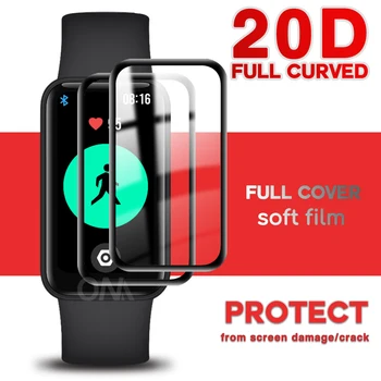 Screen Protector Abdeckung für Xiaomi Redmi Smart Band Pro Smartband Gebogene Rand Weichen Schutzhülle Film für Redmi Band (Nicht Glas)
