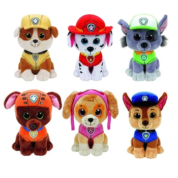 TY Big Eye Beanie Plüsch Action-Figuren Welpen Puppe Spielzeug Chase Rocky Zuma Skye-Hund Cartoon Tier Plüsch Puppe Kinder Geschenk