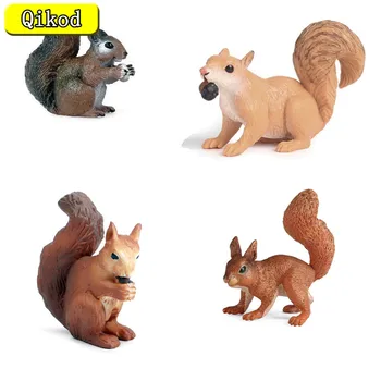 Simulation Solid Wild Animal Spielzeug Eichhörnchen Mini Modell Sammlung Ornamente PVC Tier Action-Figuren Kinder Erkenntnis, Geschenke