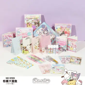 Sanrio Hello Kitty Überraschung Glücklichen Taschen Blind Box Kuromi Meine Melodie Student Kawaii Neutral Stifte, Notizbuch, Fester Klebstoff Geschenke-Box