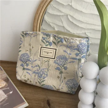 Blume Frauen Make-up Taschen Reise-Toilettenartikel-Wäsche Taschen Große Schönheit Kosmetik Tasche Multifunktions Leinwand Handtaschen Lagerung Veranstalter