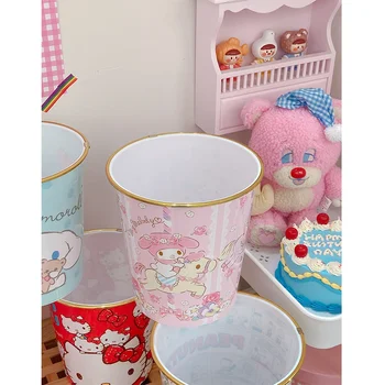 Sanrio Cinnamoroll Meine Melodie Kuromi Hello Kitty Mermaid Mülltonne Kawaii Cartoon Lagerung Box Schlafzimmer Trash Mädchen Herz Geschenke