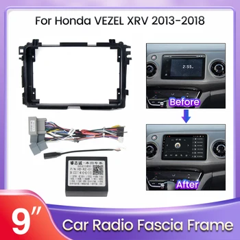 Für Honda HR-V HRV XRV Vezel 2013-2019 Auto-Multimedia-All-in-one Radio Rahmen Dashboard Panel Halterung für 9 Zoll 2din Kopf Einheit