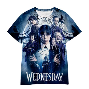 2023 Neue Mittwoch Addams 3D-Druck T-shirt Männer und Frauen Kinder Sommer Casual Pop New Style Clothing Tee Tops