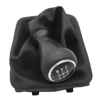PU+ABS Auto 5 Speed Gear shift Knob Anti-Staub-Abdeckung Schwarz wasserdicht Auto Gear Shift Lever Stick Boot Abdeckung für Peugeot 206 207