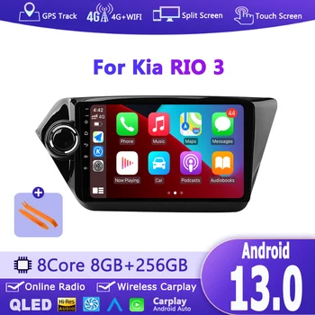 2din Android 13 CarPlay Auto Radio GPS für Kia RIO 3 2010 2011 2012 2013 2014 - 2016 Navigation-Multimedia-Player Split-Screen