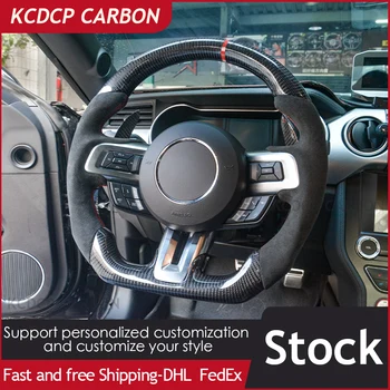 Für Für-d Mustang V6 EcoBoost GT Shelby GT350 GT350R-Auto-Carbon-Faser-Lenkrad