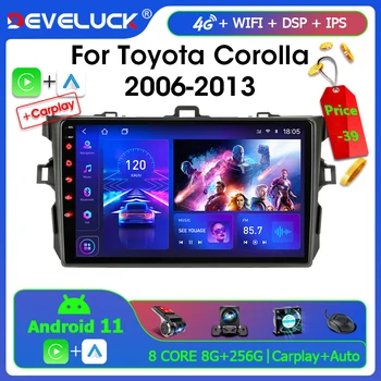 Headunit Android 11 9 Zoll Auto Radio für Toyota Corolla E140/150 2006-2013 2Din navigaion Multimedia Video Spieler Stereo Bildschirm