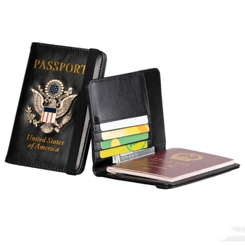 Passport Holder Cover Wallet Fall für Frauen Männer RFID Blocking Leder Reise Geldbörsen Reise-Zubehör