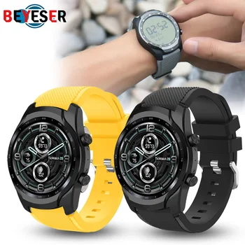 Silikon Strap Für TicWatch Pro 3/3 GPS LTE Smart Watch Band 22MM Armband Armband Für TicWatch Pro 2020 S2 E2 Correa