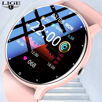 LIGE 2023 Neue Smart Uhr Frauen Full Touch Screen Sport Fitness Uhren IP67 Wasserdichte Bluetooth Für Android ios smartwatch Männer