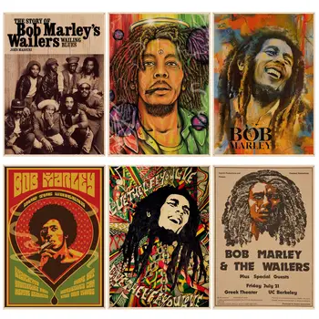 Reggae Wailing Wailers, Bob Marley Classic Film Poster Kraft Papier Vintage Poster Wand-Kunst-Malerei-Studie-Poster-Wand-Aufkleber